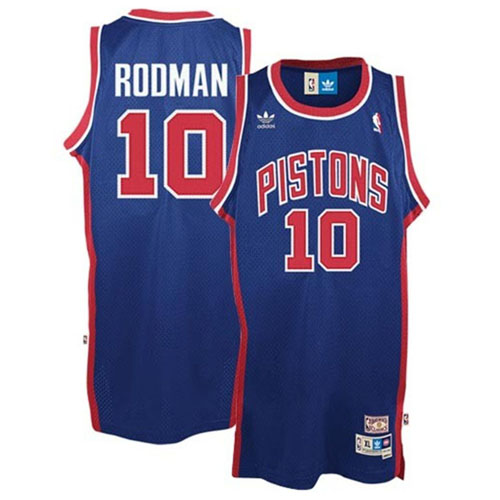 Camiseta Rodman #10 Detroit Pistons Azul - Haga un click en la imagen para cerrar